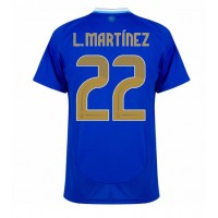 Camiseta Argentina Lautaro Martinez #22 Visitante Equipación Copa America 2024 manga corta